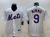 Men's New York Mets #9 Brandon Nimmo White Cool Base Stitched Baseball Jersey,baseball caps,new era cap wholesale,wholesale hats